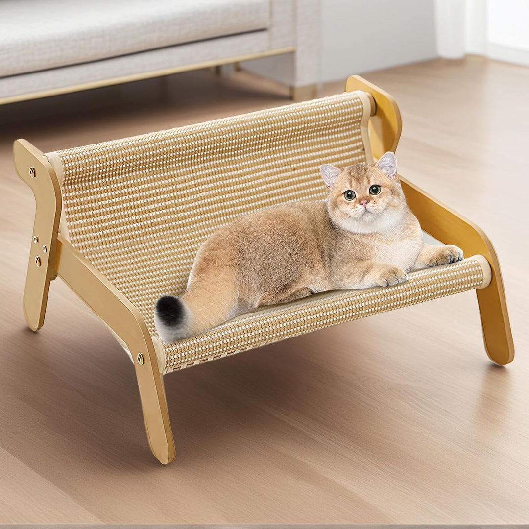 Sisal Kratzstuhl für Katzen – Outdoor & Indoor Katzen-Lounge-Stuhl, 2-in-1 & Bett | Stabiles, hausti