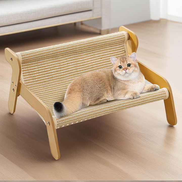 Sisal Kratzstuhl für Katzen – Outdoor & Indoor Katzen-Lounge-Stuhl, 2-in-1 & Bett | Stabiles, hausti