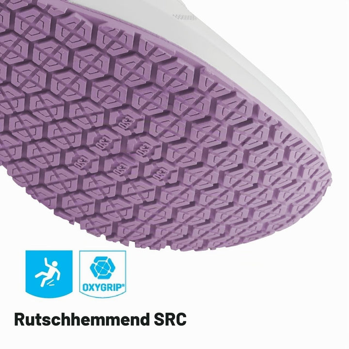 Oxypas ElaS3701lic Ela SRC-Sportschuhe, Arbeitsschuhe, Sneaker,White with Lilac,37 EU 37 EU Lila, 37