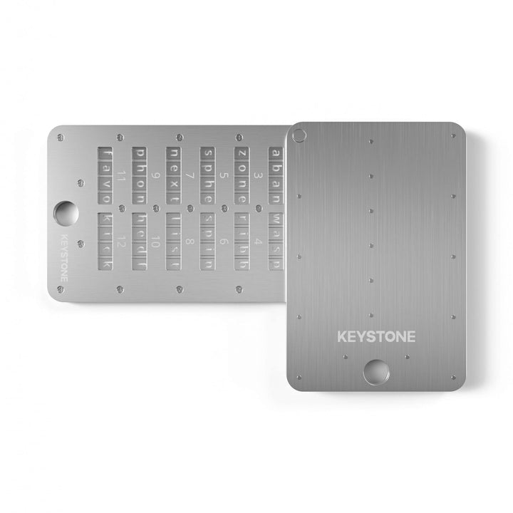 KEYSTONE Crypto Seed Speicher, Crypto Stahl Kapsel Metall Wallet, Cold Speicher Backup, 24 Wörter Bi