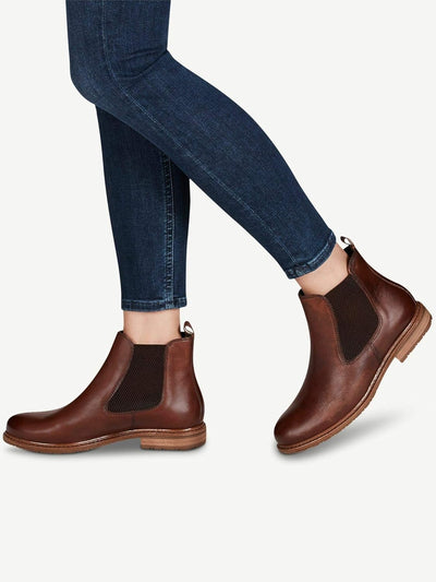 Tamaris Damen Stiefeletten, Frauen Chelsea Boots,Comfort Lining,TOUCHit-Fussbett 36 EU Muscat Leathe