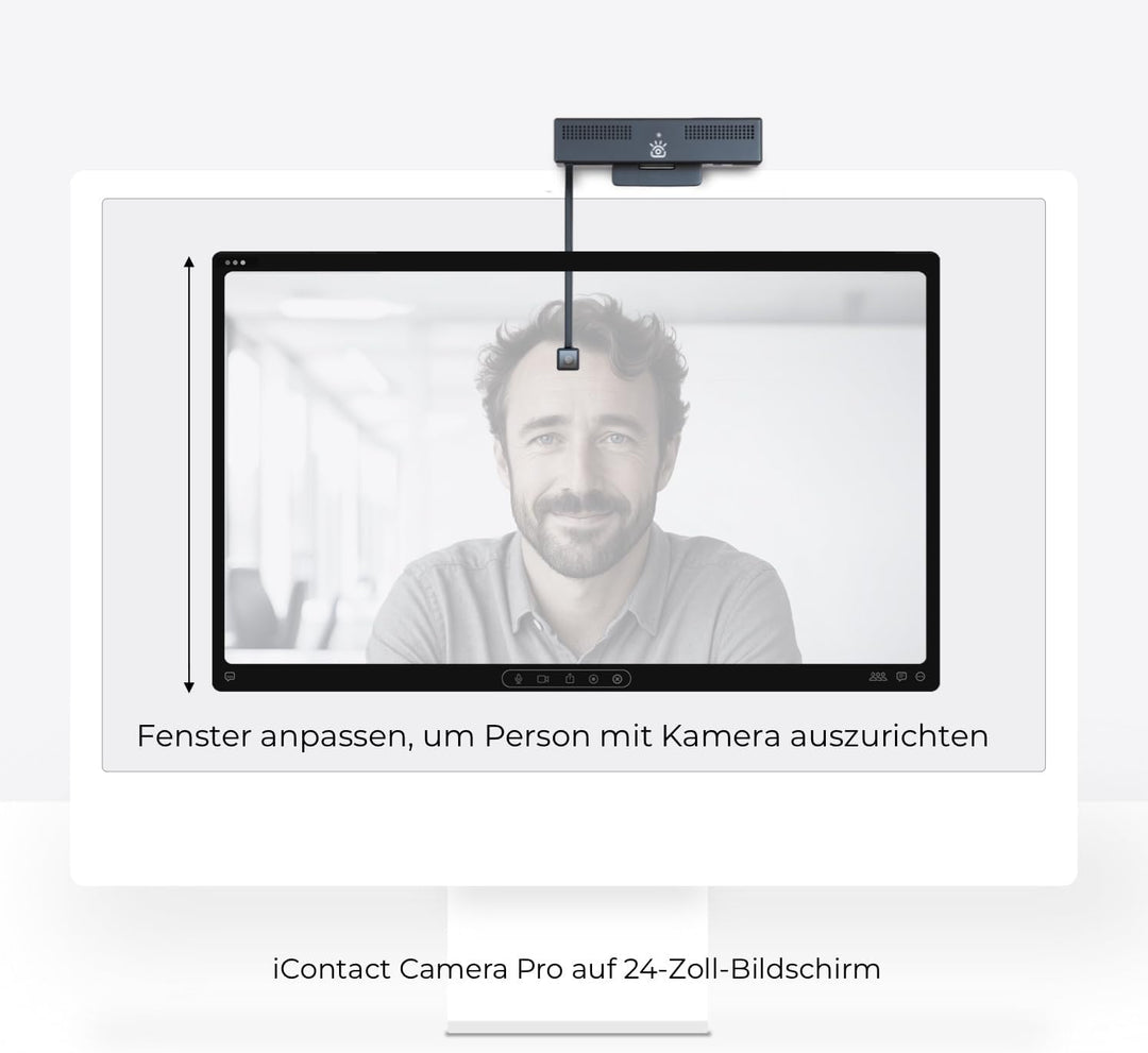 iContact Camera ProXL 4K HD Augenkontakt-Webcam mit Mikrofon mit Geräuschunterdrückung, USB-Computer