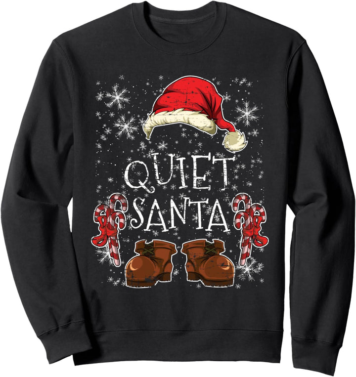 Christmas Partnerlook Outfit Geschenk Ruhiger Weihnachtsmann Sweatshirt
