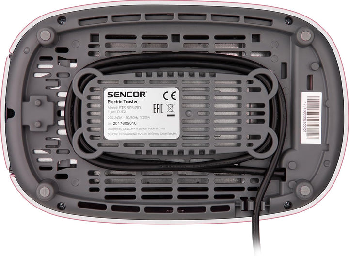 SENCOR STS 6054RD 2-Scheiben-Toaster (1000 Watt, Elektronischer Timer - 9 Stufen der Röstintensitätr