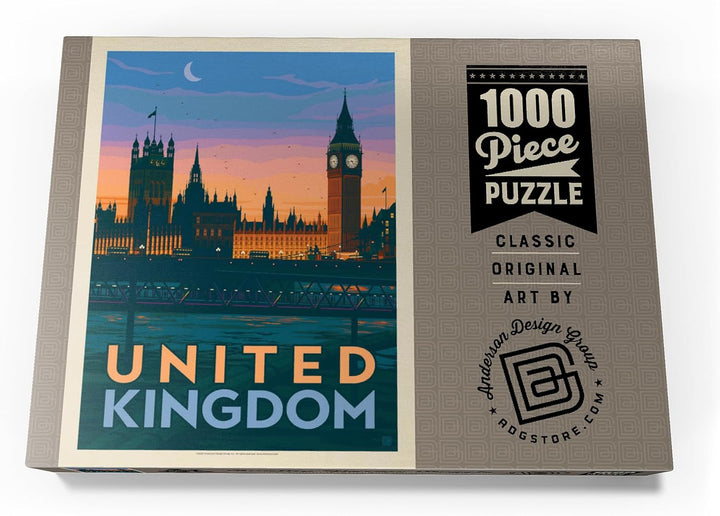 Vereinigtes Königreich: Westminster-Palast, Vintage Poster - Premium 1000 Teile Puzzle - MyPuzzle So