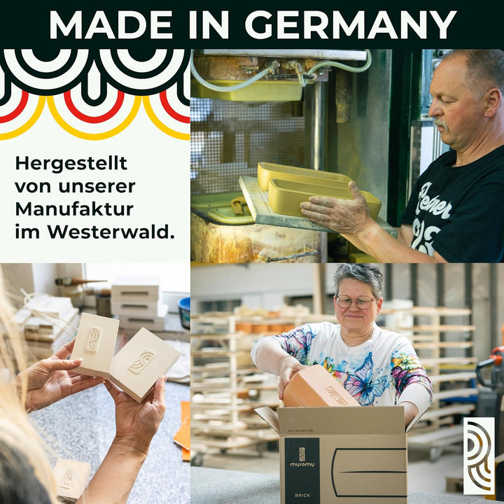 myromy® Brick Classic Signature Edition – Mini-Bräter aus Keramik – Brotbackform & Auflaufform mit k