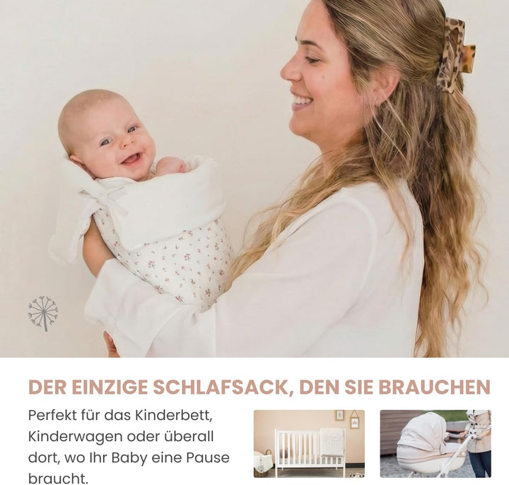 MIMUSELINA Fusssack Babyschale | Ganzjährige Einschlagdecke Winter/Sommer mit Herausnehmbarem Futter