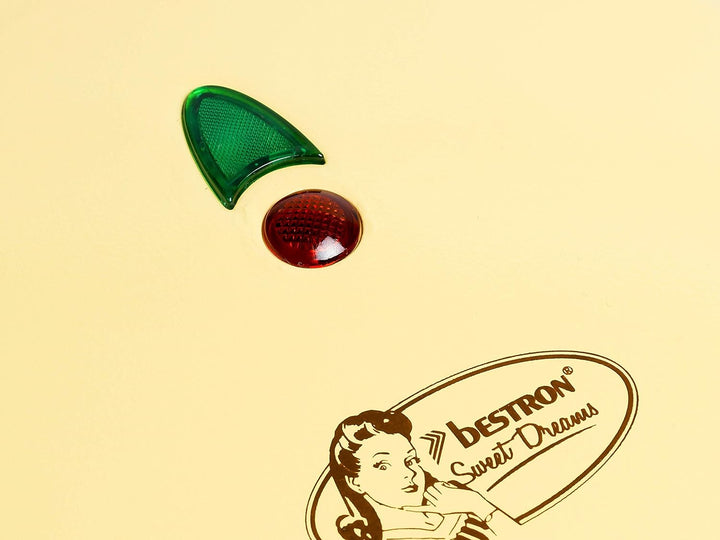 Bestron Donut Maker im Retro Design, Sweet Dreams, Antihaftbeschichtung, 700 Watt, Farbe: Gelb
