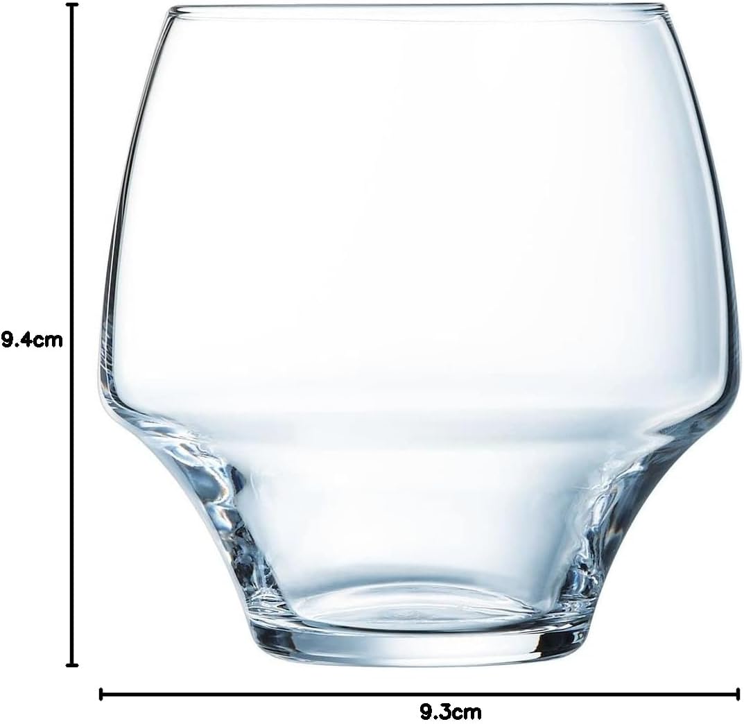 Chef & Sommelier UI033  Open Up Becher, niedrige Form, aus Kwarx, transparent, 38 cl, 6 Stück 9.5 x