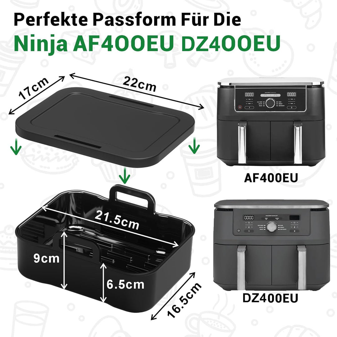 Ninja Heissluftfritteuse Silikonform für AF400EU AF500EU 9.5L-10.4L, Airfryer Zubehör für Foodi Max