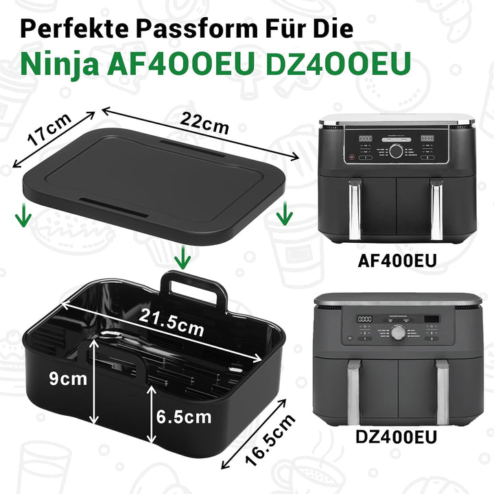 Ninja Heissluftfritteuse Silikonform für AF400EU AF500EU 9.5L-10.4L, Airfryer Zubehör für Foodi Max