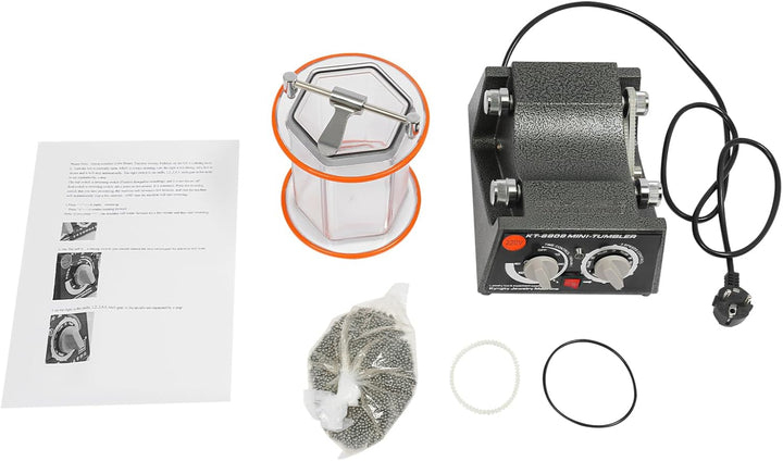 Poliermaschine für Schmuck, 60W Poliertrommel Kugelmühle, Rotary Jewelry Tumbler Polierer, 0-60 Minu