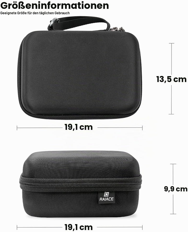 RAIACE Hartschalenetui für Reisen, kompatibel mit der Anker 25.000 mAh Powerbank, mit Netzfach für L
