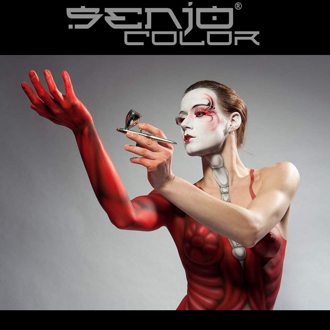 Senjo Color ® Airbrush Farben Set (Für Gesicht & Körper) Bodypainting Farben 5 x15ml oder 75ml Farbe