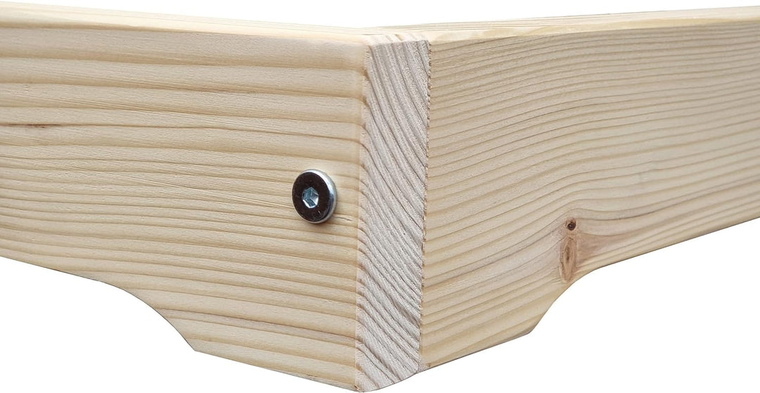 Erst-Holz Futonbett bodenbett extra niedriges Studentenbett 140x200 Fichte Tanne geölt V-60.47-14, A