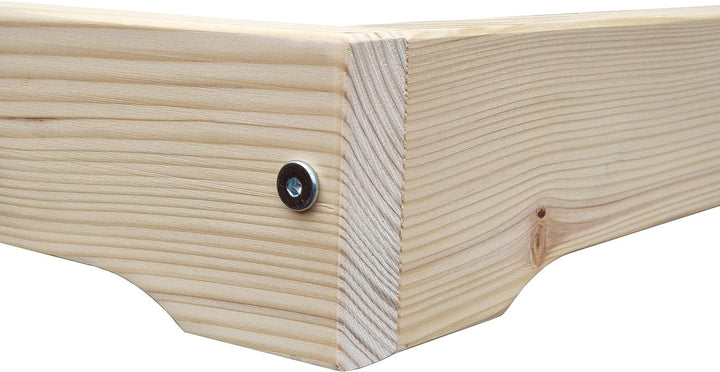 Erst-Holz Futonbett bodenbett extra niedriges Studentenbett 140x200 Fichte Tanne geölt V-60.47-14, A