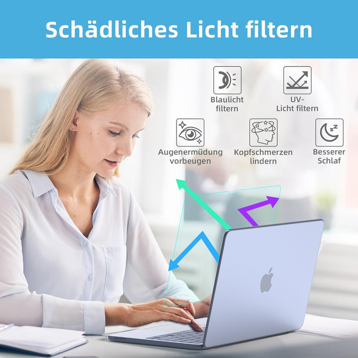 PYS 2 Stück Anti Blaulicht Schutzfolie für MacBook Neo 13 Zoll 2026 A18 Pro Chip veröffentlicht Anti