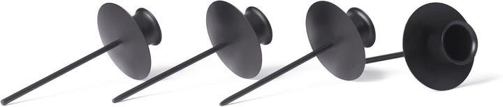 Novaliv 4X Kerzenpick Stabkerzen SCHWARZ Kerzenhalter für Adventskranz Kerzenpin Weihnachtskranz, 4