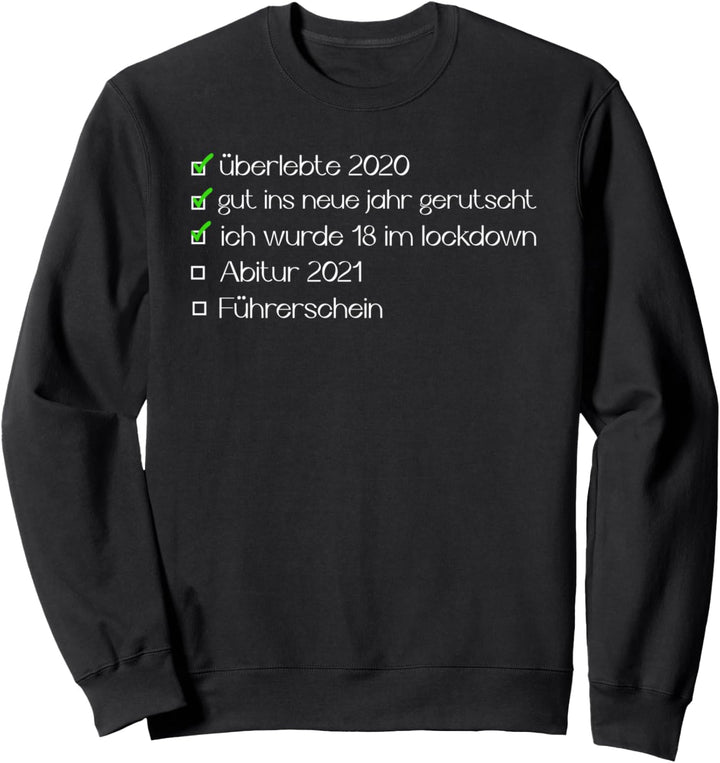 18.Geburtstag Junge Mädchen Geschenk Lockdown 18 Lustige Sweatshirt
