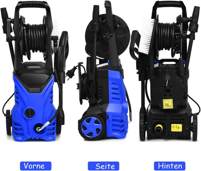 COSTWAY Hochdruckreiniger 140 bar / 5 L/Min/Wassertemperatur 0-40℃/ inkl. Reinigungsmittel/Ideal für