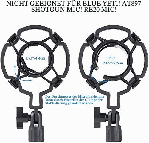 HAUEA einstellbare Mikrofonständer profesionelle Mikrofonhalter Mikrofonarm mit Spinne und Adapter f