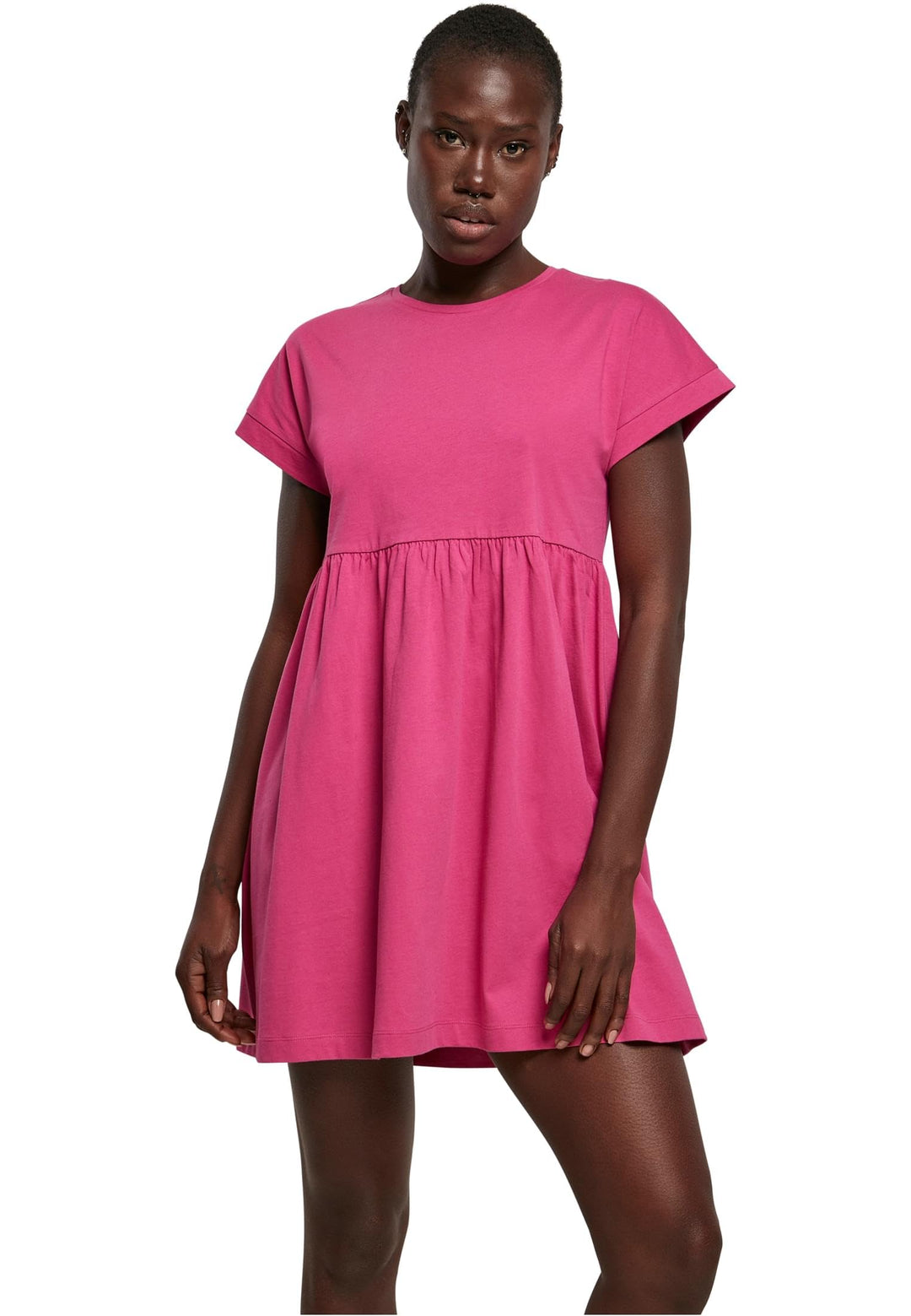 Urban Classics Damen Ladies Organic Empire Valance Tee Dress S Brightviolet, S Brightviolet