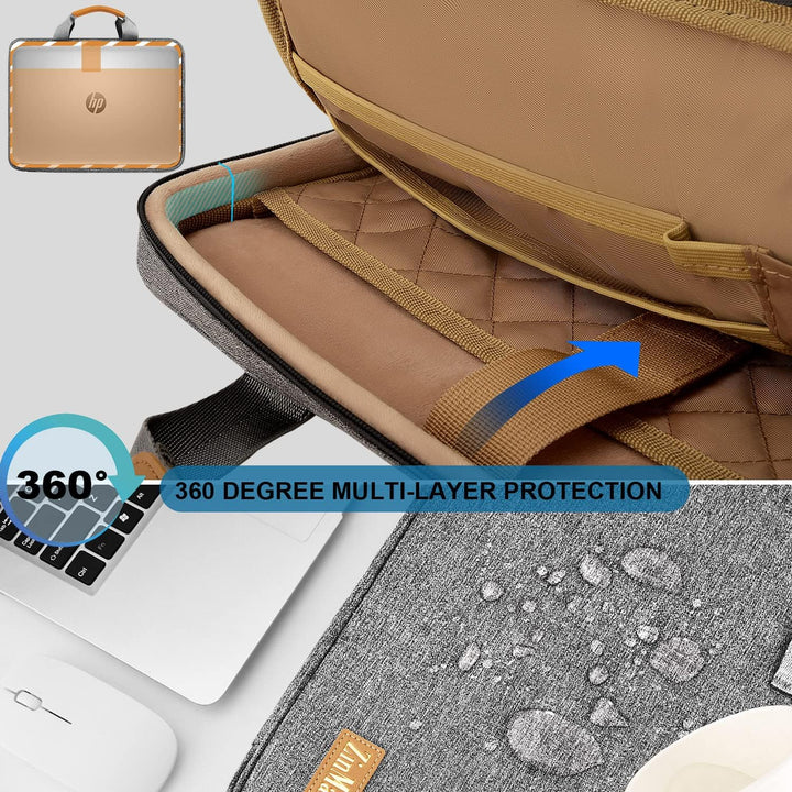 ZINZ Laptoptasche, Computer Hülle, Aktentasche mit mehreren Taschen für 11,6 12,9 13 13,3 14 15 15,6