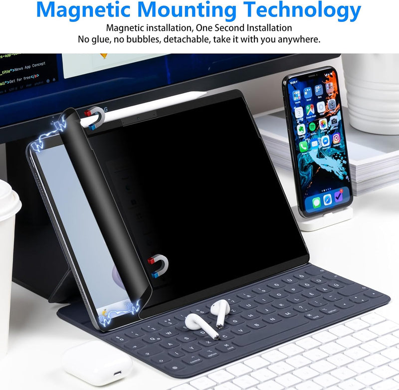 HaruYo 1 Stück Magnetischer Sichtschutz Kompatibel mit Surface Pro 9 (2022) / Pro 8 (2021) / Pro X(2