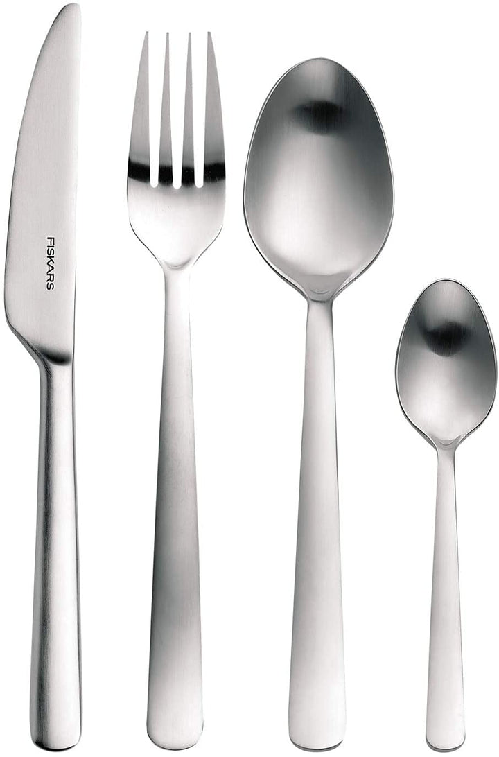 Fiskars Besteck-Set, 24-teilig, Qualitätsstahl, Silber/Matt, Functional Form, 1002961 Besteck-Set, 2