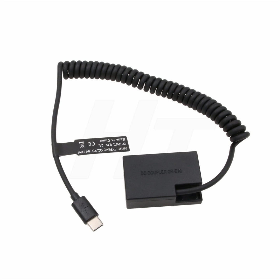 HangTon USB C auf LP-E17 Dummy Akku für Canon EOS R8 T6s T6i T7i 8000D X8i SL2 Kamera 9V/12V PD DR-E
