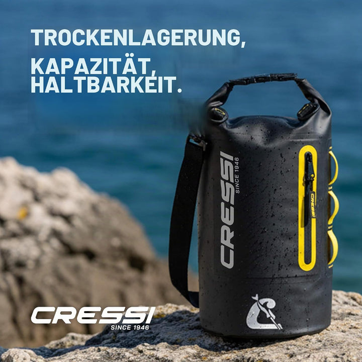 CRESSI Ocelot Waterproof Dry Bag Roll Top Storage Sack for Beach, Boat and Travel, Lightweight Water