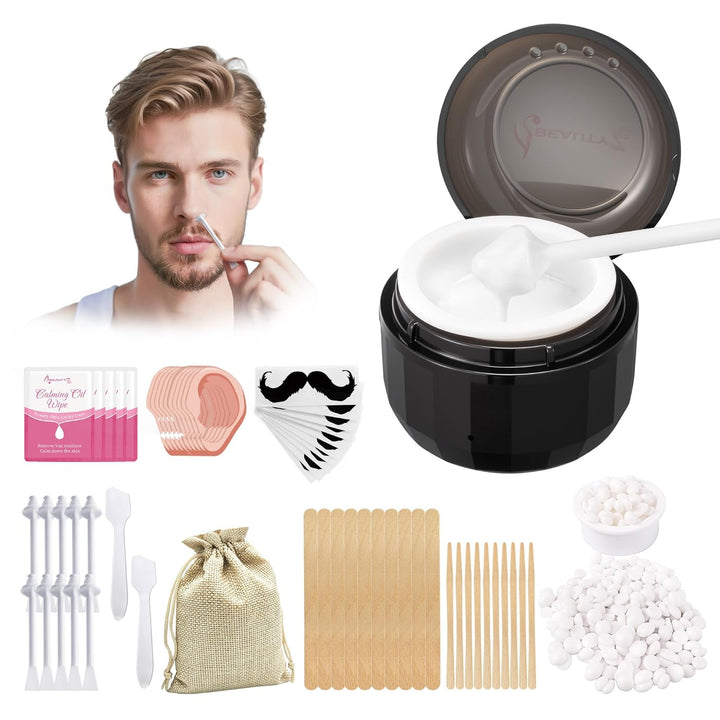 Beauty7 Nose Wax Kits Nasen Waxing Set Nasen- und Ohrenhaarentfernung Mini Wachswärmer Nasenwachs Se