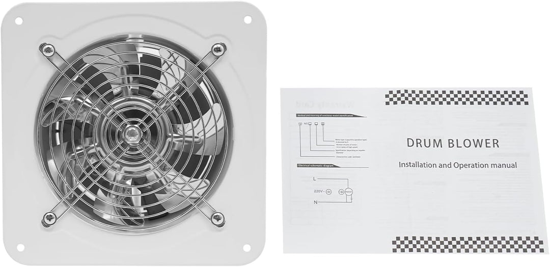 Axialventilator 190 mm 220m³/h Wandlüfter Ventilator Wandmontage Fensterlüfter Abluftgebläse zur Lüf