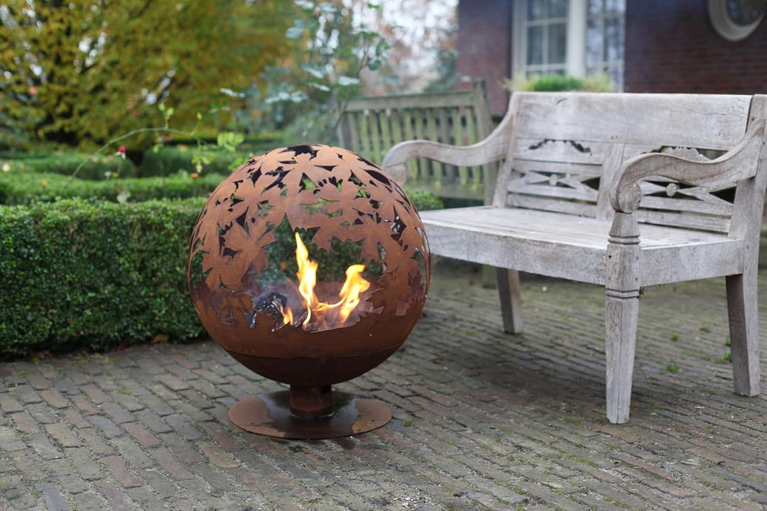 Esschert Design Esschert Rost-Optik Feuerball 58x58x66cm braun Metall Lagerfeuer Feuerschale Rot