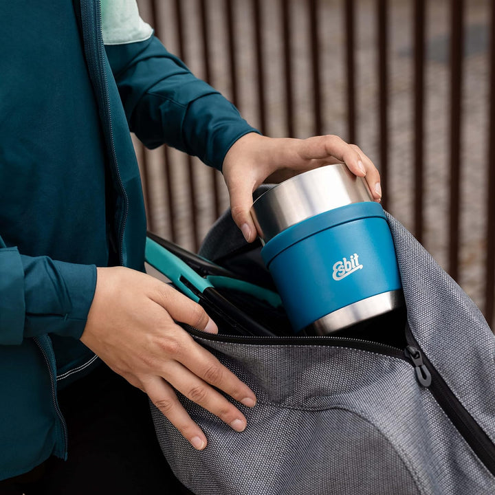 Esbit Thermobehälter Sculptor für Essen - Warmhaltebehälter 1000 ml in Polar Blue - aus Edelstahl fü