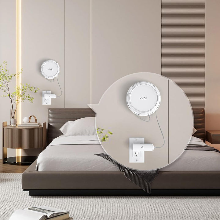 EDUP Wandhalterung für Deco BE23 / BE25 / BE3600 / BE5000 Mesh WiFi 7 System, Platzsparende Halterun