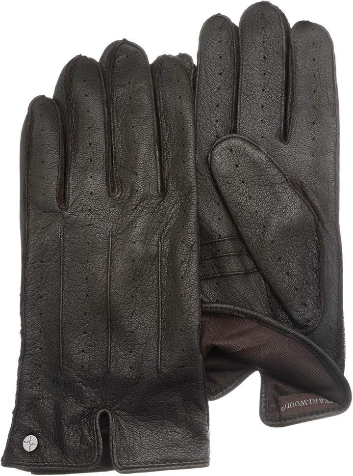 PEARLWOOD Herren Lederhandschuhe Triumph für Autofahrer aus Ziegenleder L (9.5) Hazel (340), L (9.5)