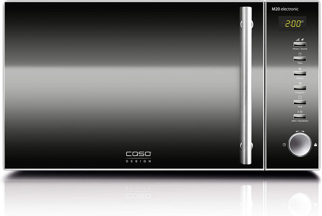 CASO | M20 electronic Mikrowelle | einfache Bedienung, Sound abstellbar, 20 L Garraum, 800 Watt, Dre