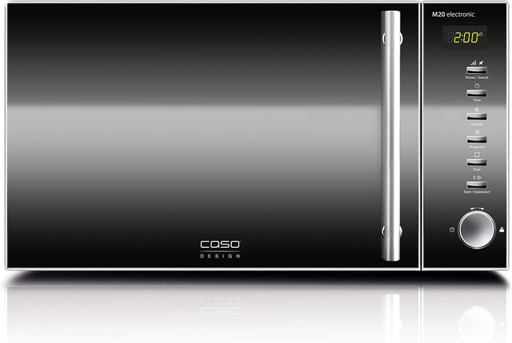 CASO | M20 electronic Mikrowelle | einfache Bedienung, Sound abstellbar, 20 L Garraum, 800 Watt, Dre