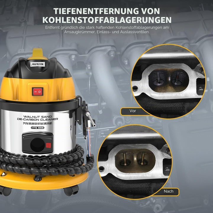 AUTOOL HTS558 Strahlgeräte Nussschalen Strahlgerät, Automotor-Einlassventil-Reinigungsmaschine 220V
