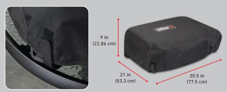 Weber Premium Grill Abdeckhaube für Slate GP 56cm Plancha, atmungsaktiv UV- & wasserbeständig, Schut