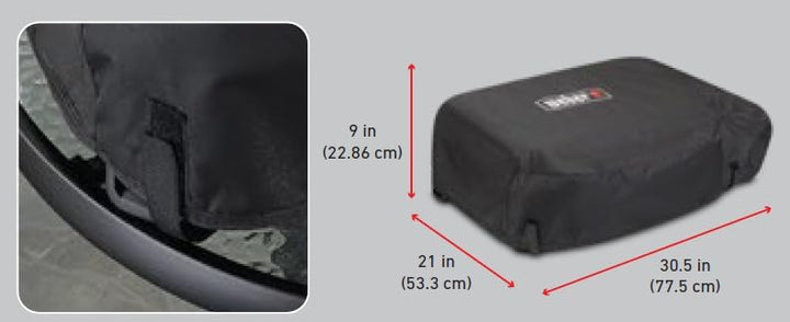 Weber Premium Grill Abdeckhaube für Slate GP 56cm Plancha, atmungsaktiv UV- & wasserbeständig, Schut