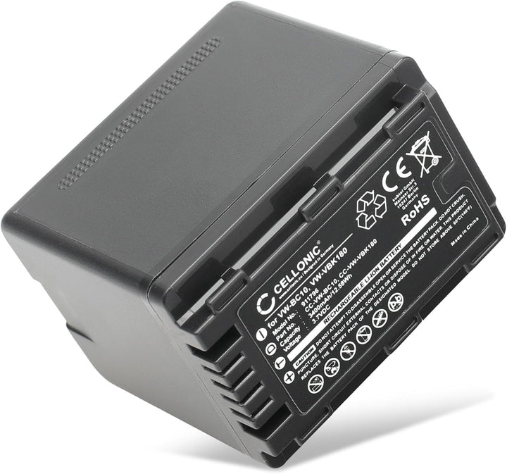 subtel® Kamera Ersatzakku VW-BC10 VW-VBK180 VW-VBK360 VW-VBL090 für Panasonic HDC-SD40 SD80 SD66 SD9