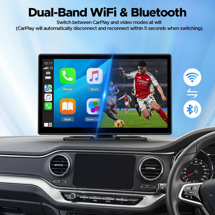 LAMTTO Wireless Carplay Display mit Net-Flix YouTube Tiktok 9 Zoll In-Cell Touchscreen CarPlay-Bilds