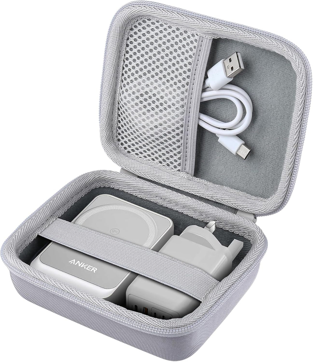 co2CREA Hart Tragbare Schutzhülle Etui Tasche für Anker MagGo 3-in-1 Ladestation 15W kabelloser Lade