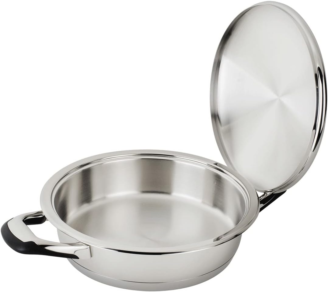 2004-24 Schmorpfanne, Edelstahl 18/10 + Bakelit (Griff), verchromt, 24 cm 3 litres - Diam 24 cm, 3 l