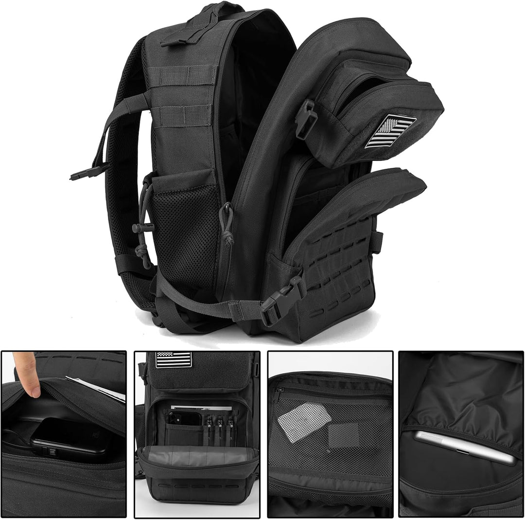 QT&amp;QY Taktischer MilitäR Rucksack Herren Gross 25l/35l/45L Bundeswehr Rucksack 3 Tage Molle Armee Ru