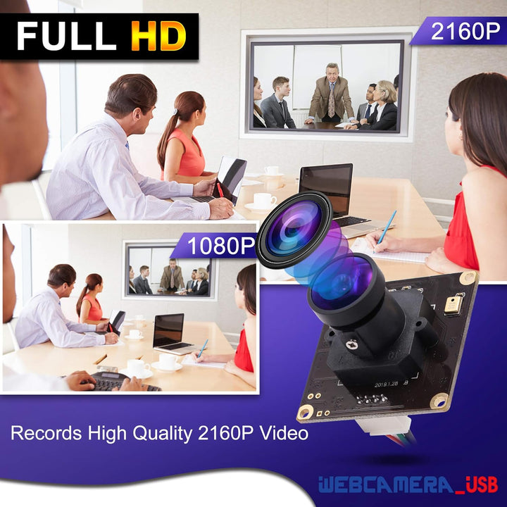 G Fisheye Objektiv 4K USB Kameramodul 2160p Webcam modul,UHD 30fps Webkamera modul Weitwinkel 170° U