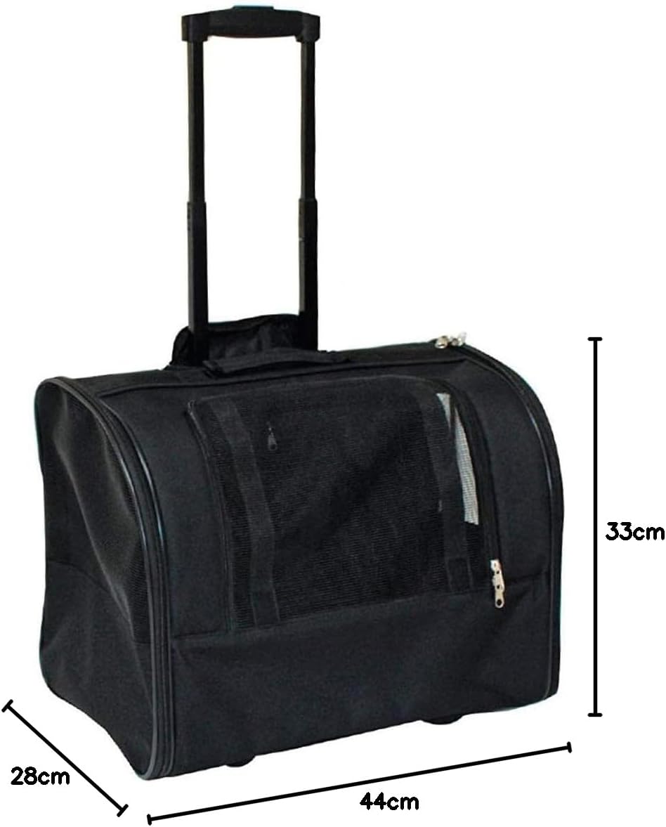 Croci Trolley Jolie 2 in 1 – Tragetasche für Katzen und kleine Hunde 44 x 33 x 28 cm – Trolley für H