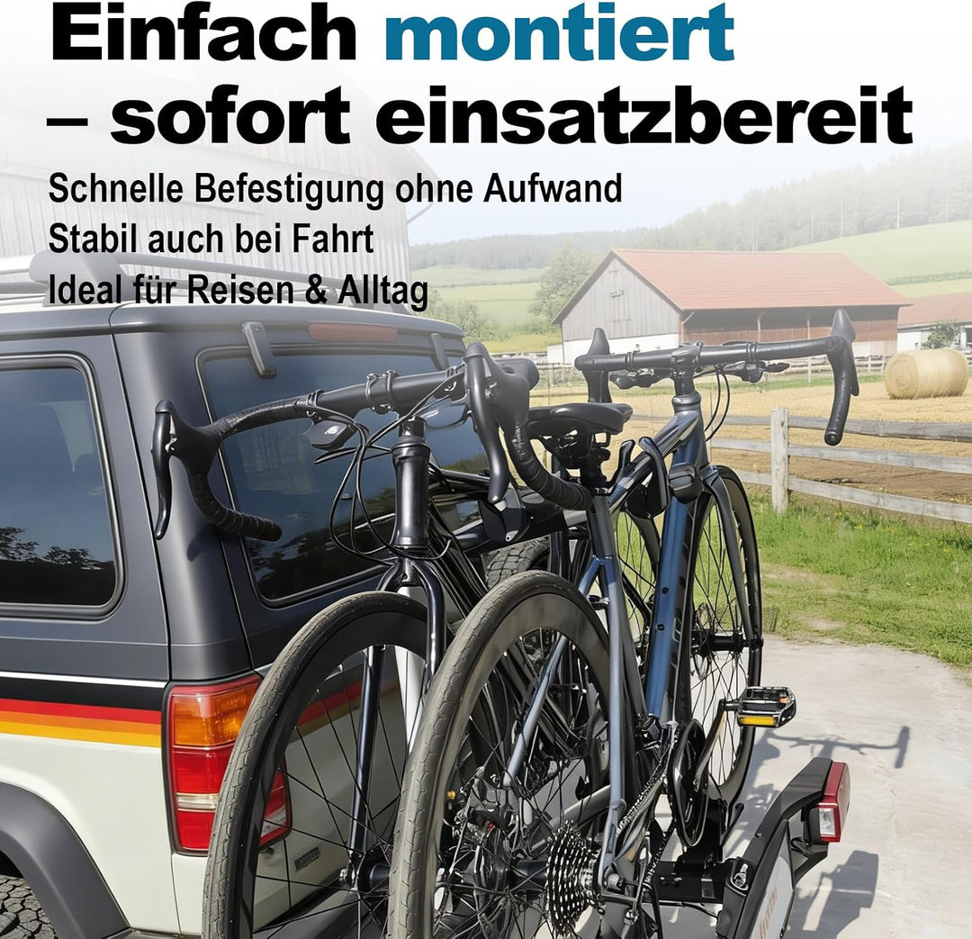 Rahmenhalter für Heck, Abschliessbare Rahmenhalterung für Fahrradträge für U-Bügelrohr (25 cm Länge)